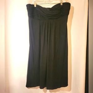 Strapless wrap front dress